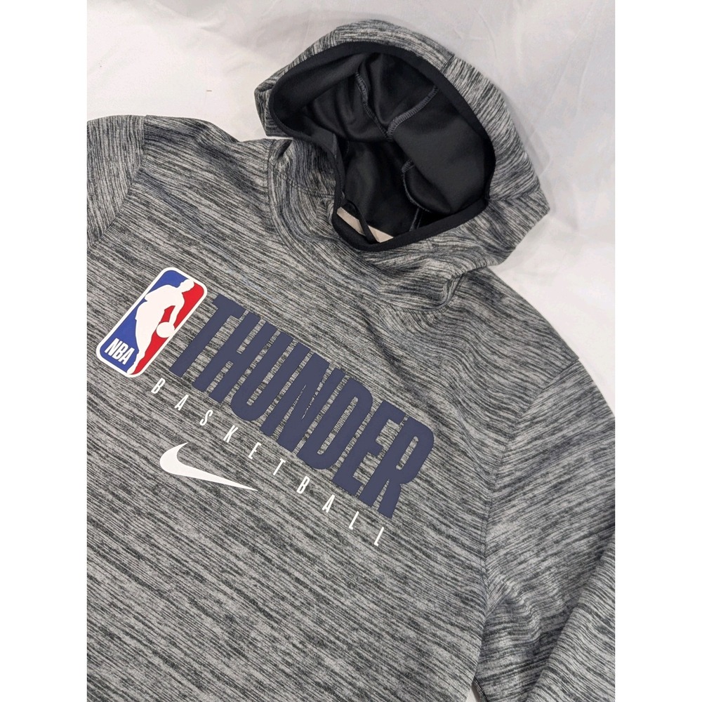 Nike Dri-FIT Oklahoma City‎ Thunder Men's Small Heathered Hoodie EUC Gray